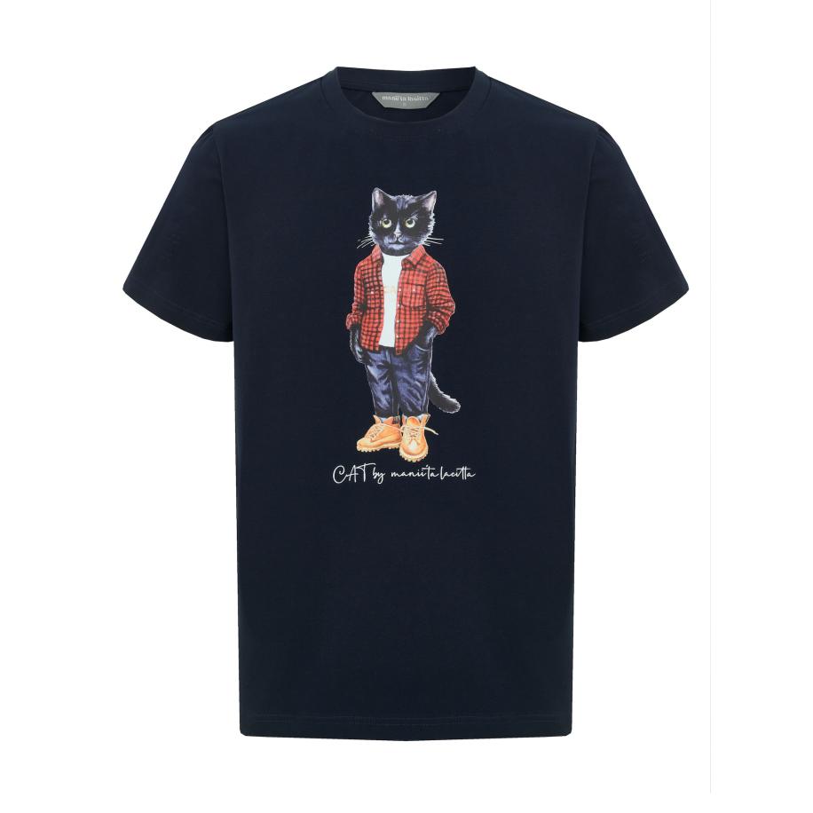 Maniita Lacitta CAT by Maniita Lacitta Shirt COUNTRY CAT blauw -