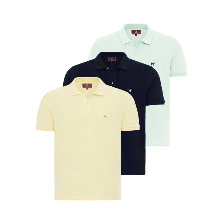 Williot Williot Shirt marine / pasteelgeel / mintgroen / wit