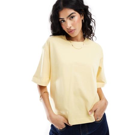 & Other Stories Recht oversized T-shirt in zachtgeel