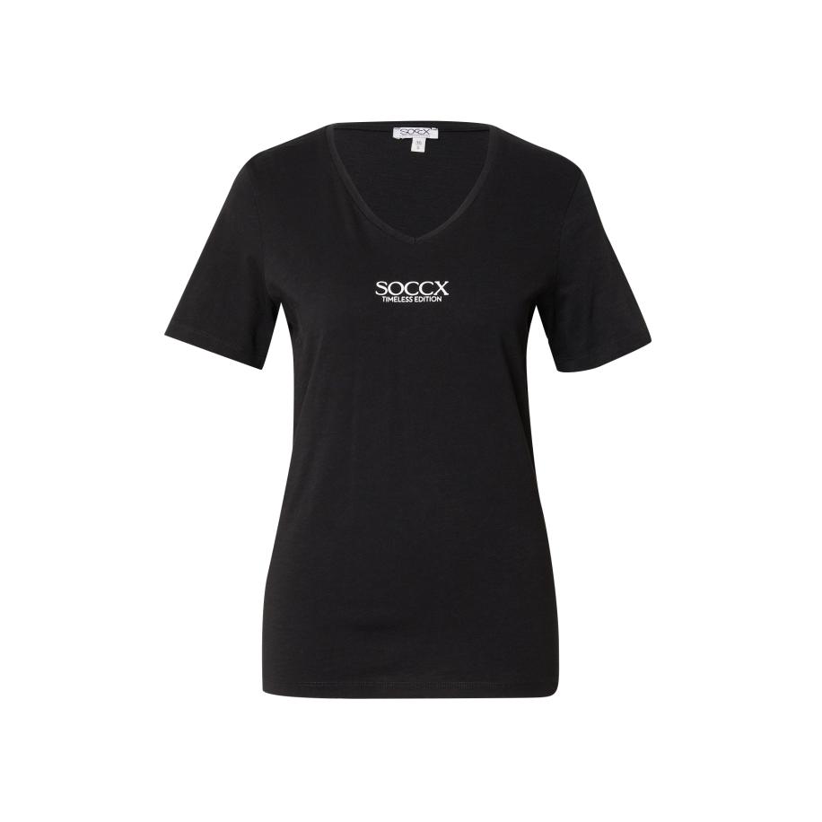 Soccx Soccx Shirt HAP:PY zwart / wit -