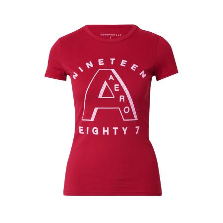 Aeropostale AÉROPOSTALE Shirt NINETEEN EIGHTY 7 rood / wit
