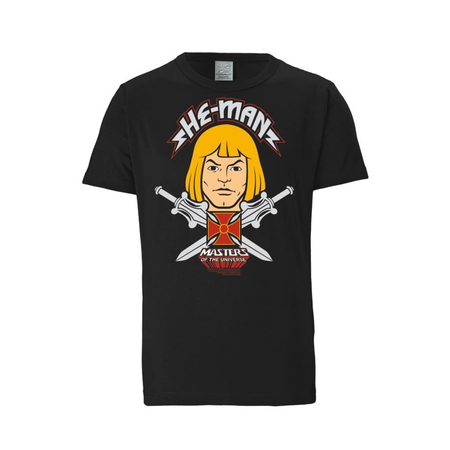 LOGOSHIRT Shirt Masters of the Universe – He-Man geel / rood / zwart Zwart