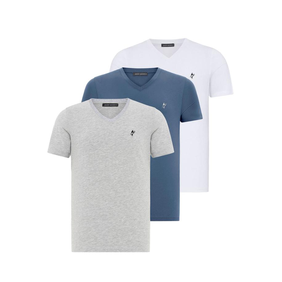 Jacey Quinn Jacey Quinn Shirt blauw / grijs / wit -