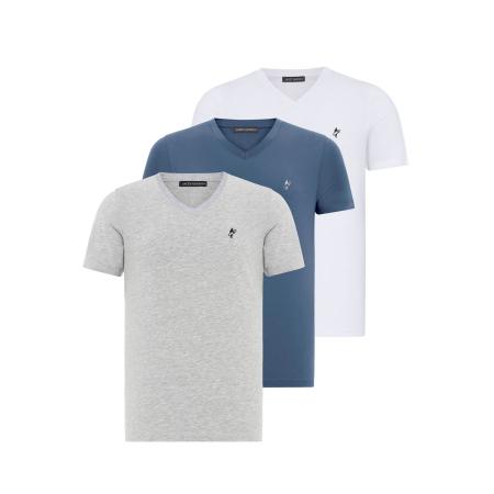 Jacey Quinn Jacey Quinn Shirt blauw / grijs / wit