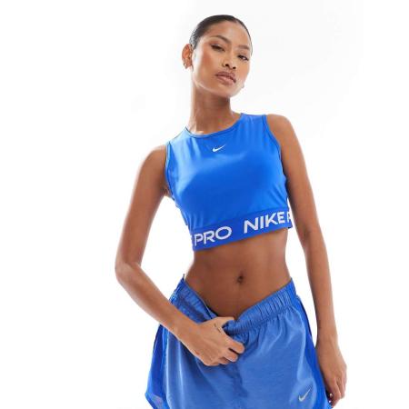 Nike Pro Training 365 Dri-FIT Cropped hemd in royaal blauw