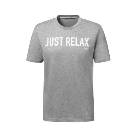 s.Oliver Shirt grijs gemêleerd / wit