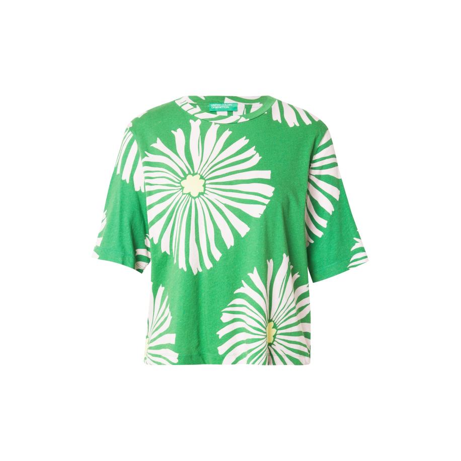 United Colors of Benetton UNITED COLORS OF BENETTON Shirt groen / wit -
