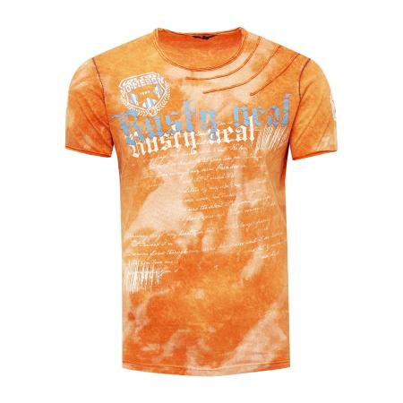 Rusty Neal Rusty Neal Shirt lichtblauw / oranje / wit