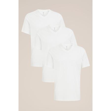 WE Fashion Heren Regular fit t-shirt van 100% katoen, 3-pack - Regular fit - Wit - Katoen - Maat: L