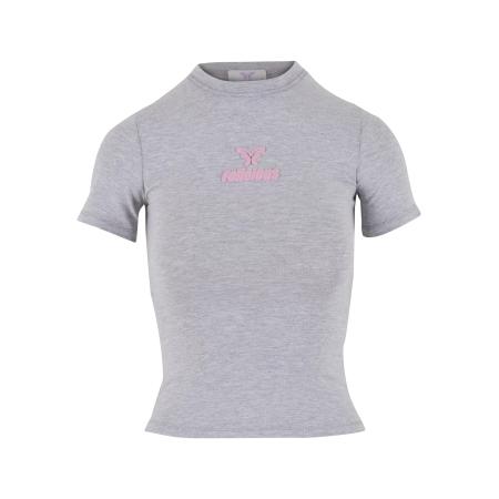 Felicious Shirt grijs gemêleerd / rosa