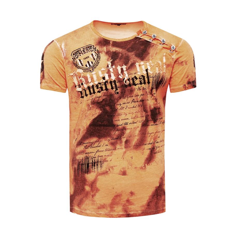 Rusty Neal Rusty Neal Shirt bruin / oranje -