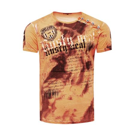 Rusty Neal Rusty Neal Shirt bruin / oranje