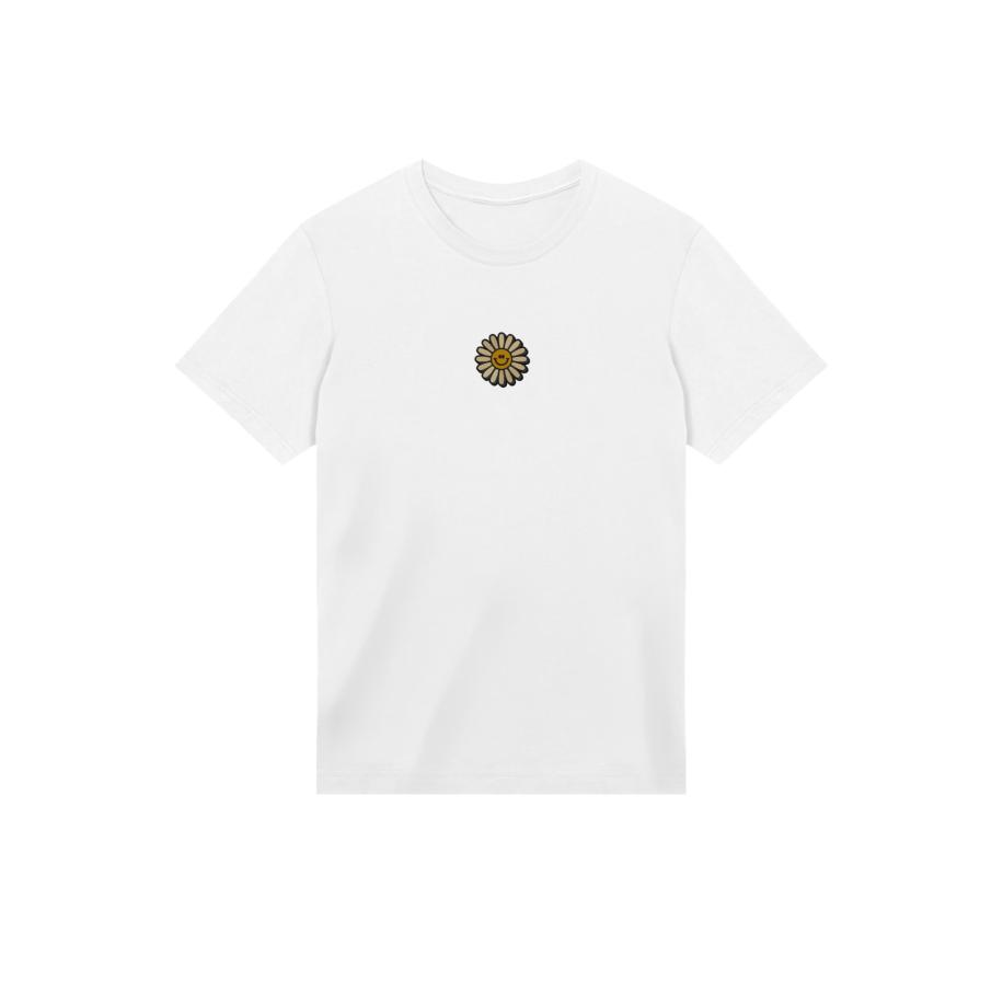 F4NT4STIC F4NT4STIC Shirt Happy Flower geel / wit -