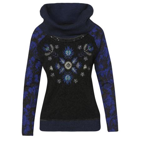 KOROSHI KOROSHI Shirt blauw / donkerblauw / gemengde kleuren