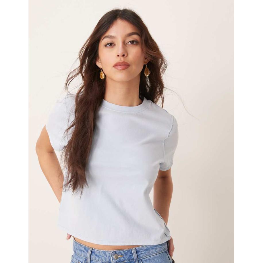 Free People Everyday Ruimvallend T-shirt in ijsblauw Blauw