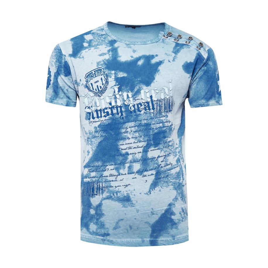 Rusty Neal Rusty Neal Shirt blauw / lichtblauw -
