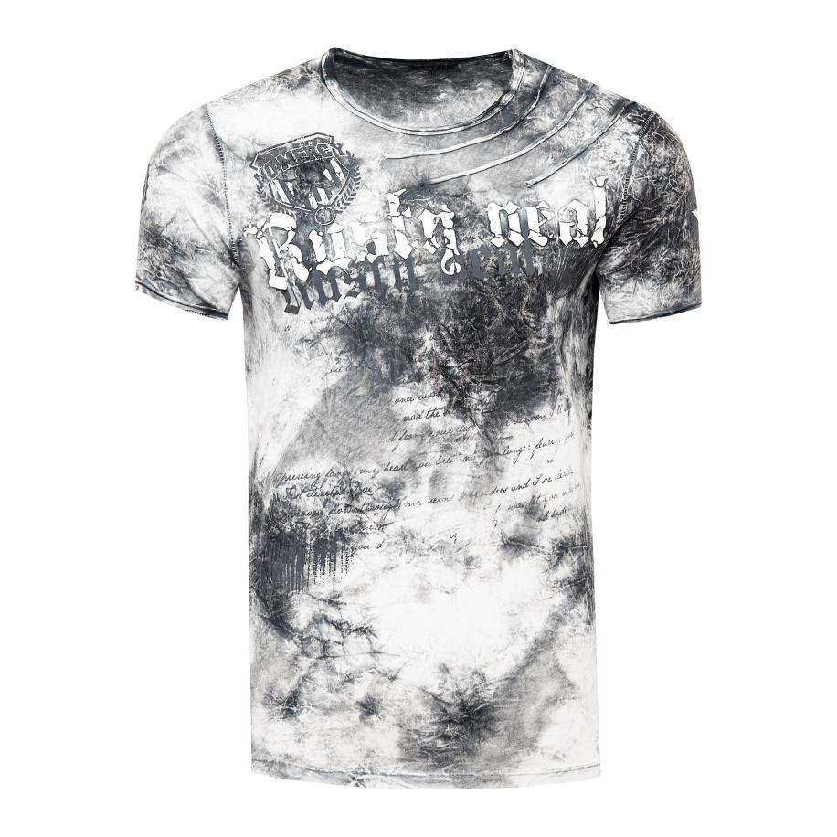 Rusty Neal Rusty Neal Shirt grijs / zwart / wit -