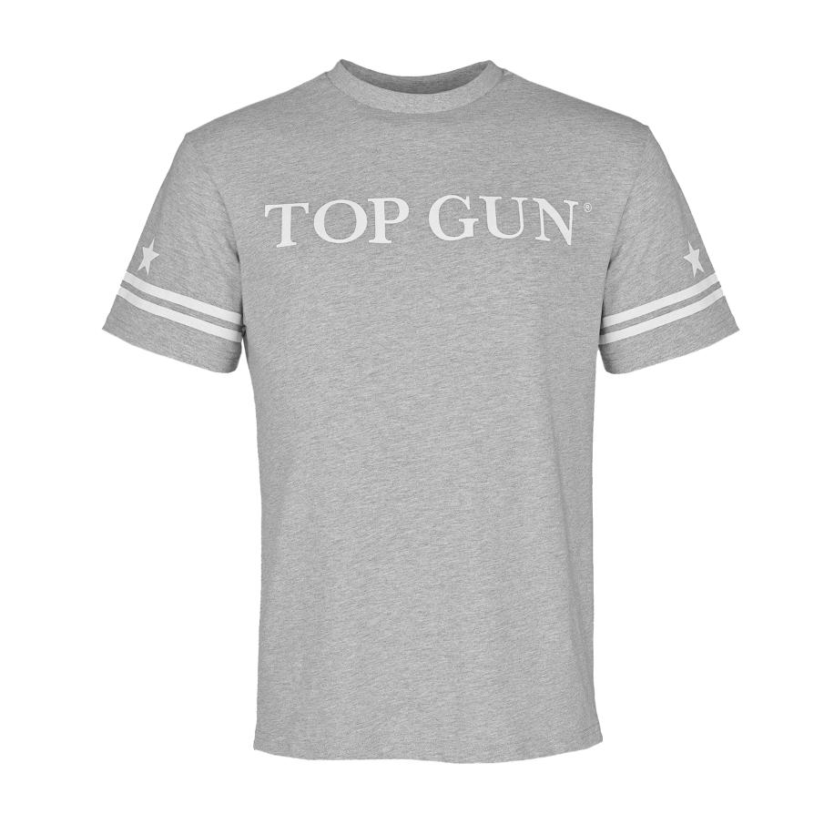 Top gun TOP GUN Shirt grijs gemêleerd / wit -