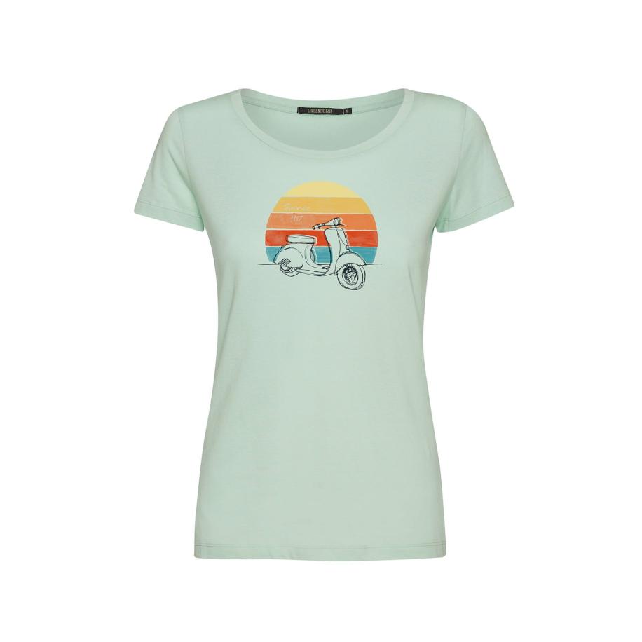 GreenBomb GREENBOMB Shirt Lifestyle Scooter cyaan blauw / geel / mintgroen / kreeft -