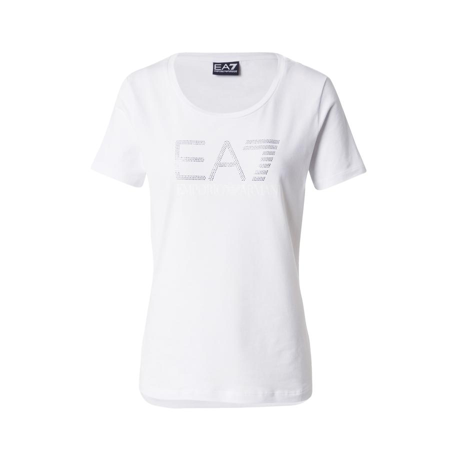 Emporio Armani EA7 Emporio Armani Shirt zilver / wit -