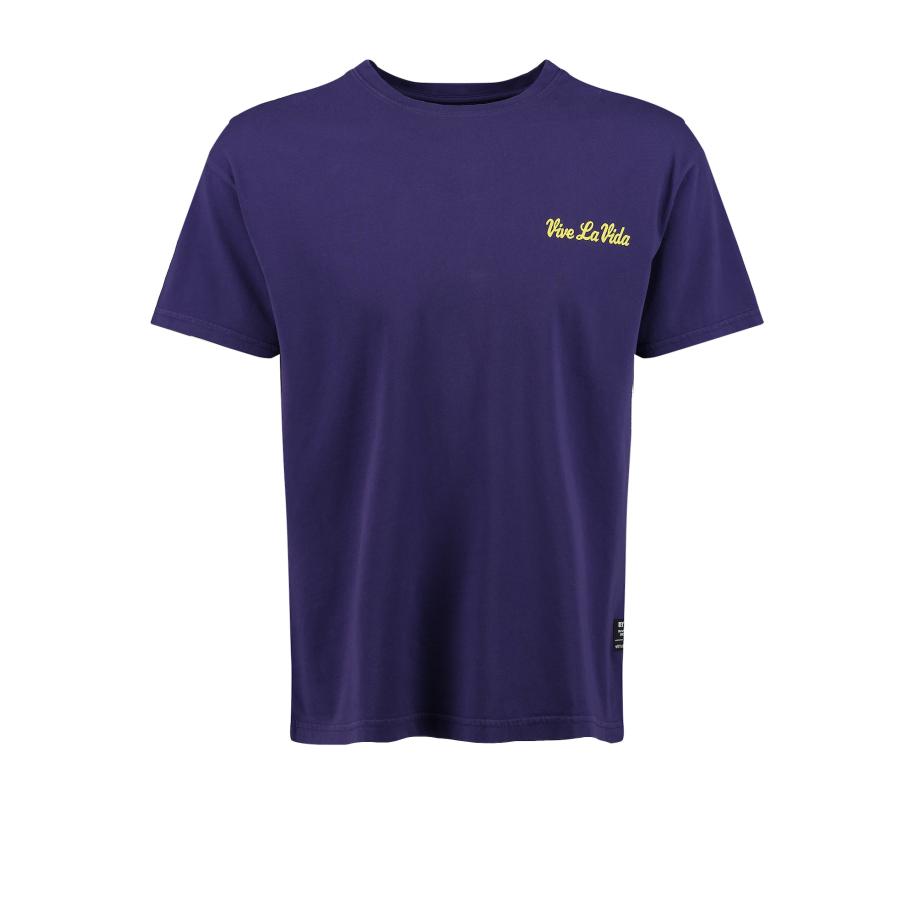 Key Largo Key Largo Shirt VIVE LA VIDA geel / donkerlila -