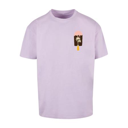 Merchcode Merchcode Shirt Summer - Icecream donkerbruin / lichtlila / abrikoos / lichtoranje