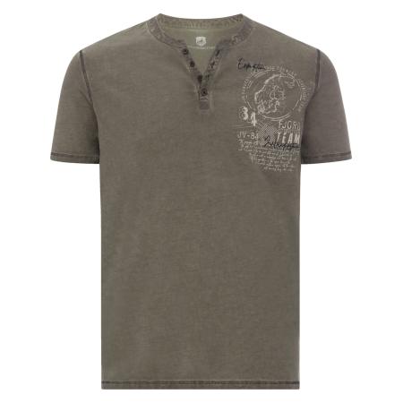 jan vanderstorm Jan Vanderstorm Shirt Godbert kaki / wit