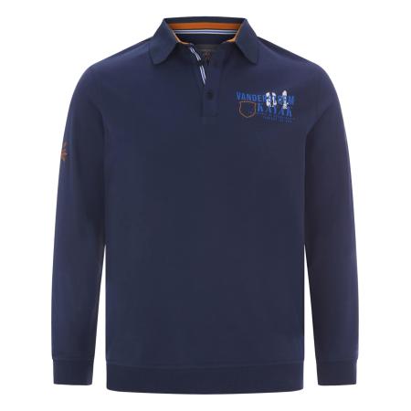 jan vanderstorm Jan Vanderstorm Shirt Raajern blauw / donkerblauw / oranje / wit