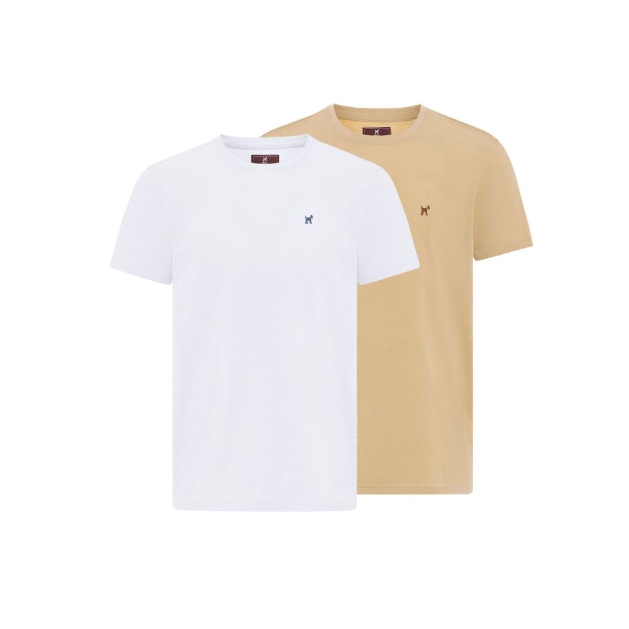 Williot Williot Shirt camel / marine / wit -