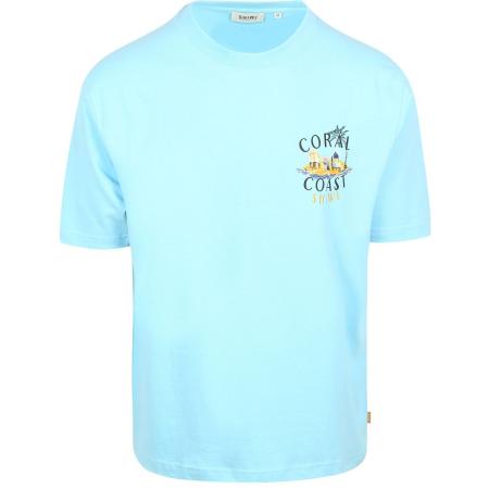 Shiwi T-Shirt Finn Coral Coast Backprint Lichtblauw