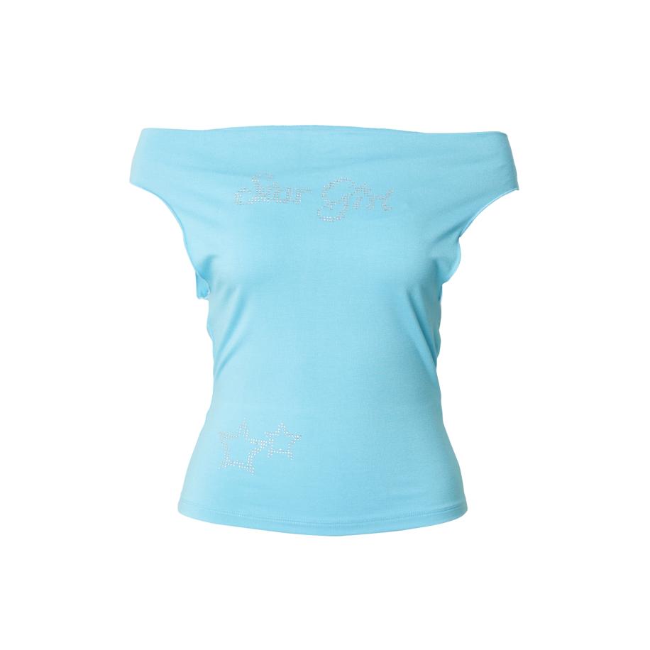 SHYX SHYX Shirt neonblauw / zilvergrijs -