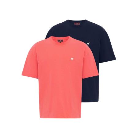 Williot Williot Shirt marine / watermeloen rood