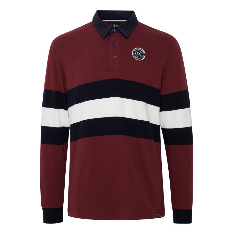 FQ1924 FQ1924 Shirt MIKKAEL blauw / kersrood / wit -