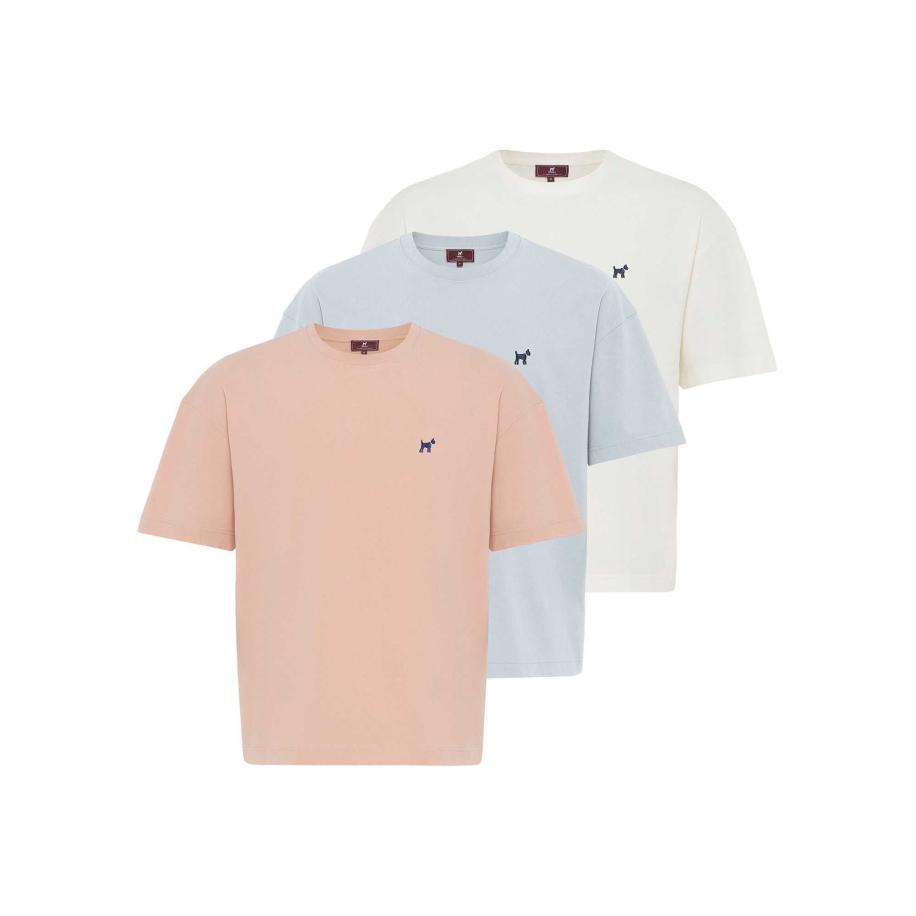 Williot Williot Shirt lichtblauw / poederroze / wit -