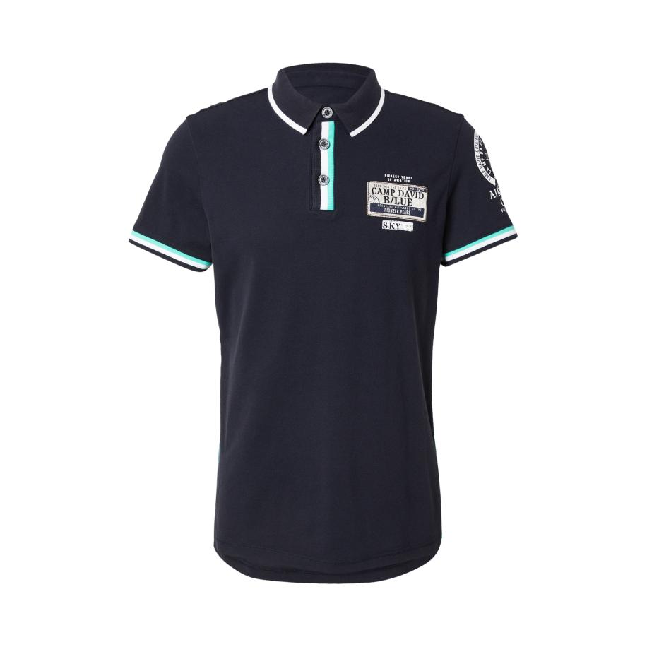 Camp David CAMP DAVID Shirt navy / greige / mintgroen / wit -