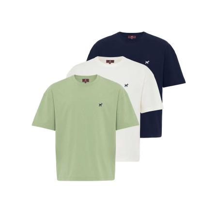 Williot Williot Shirt marine / pastelgroen / wit