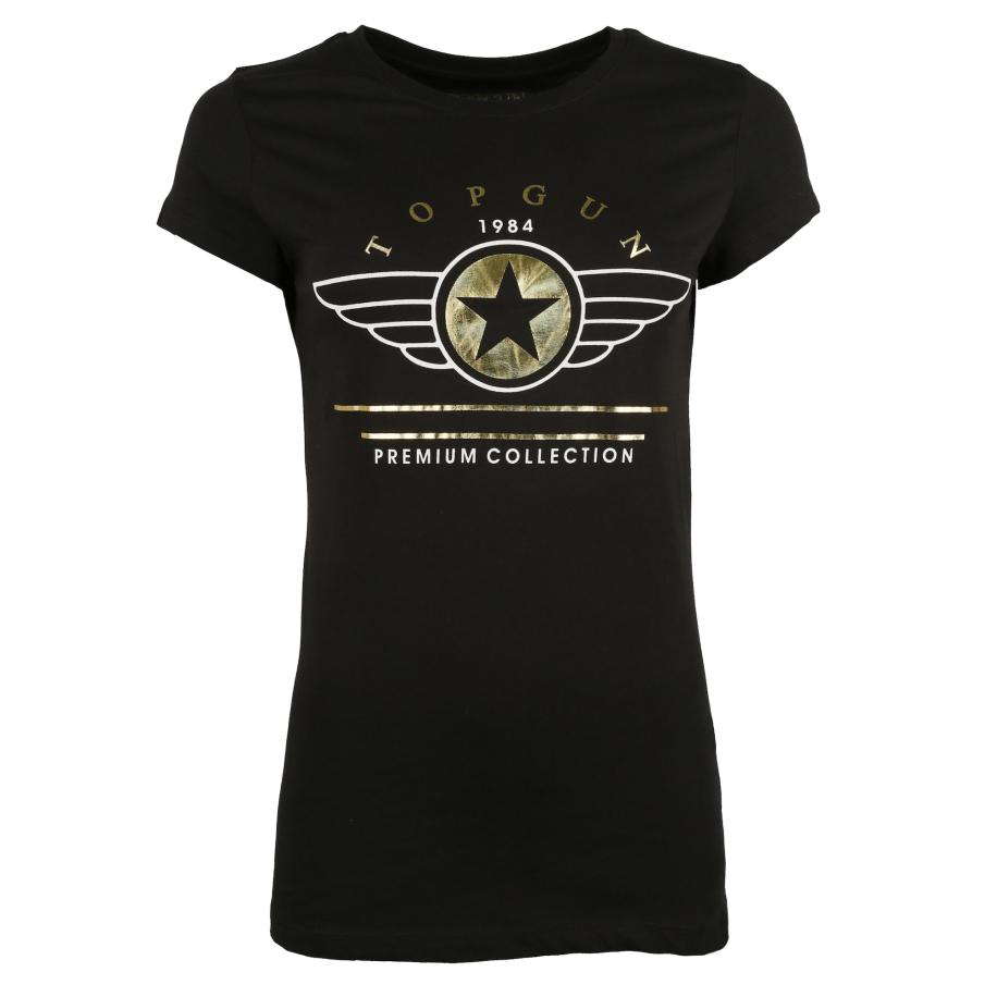 TOP GUN Shirt TG20193050 goud / zwart / wit Zwart