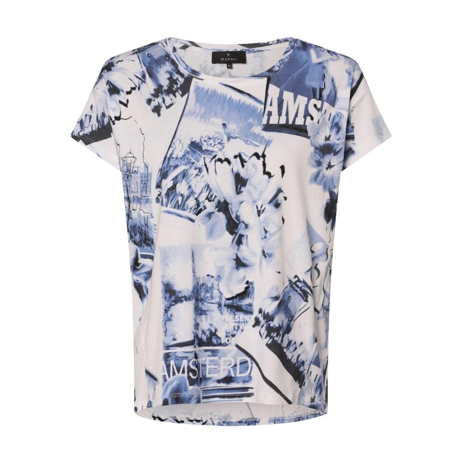 Monari monari Shirt blauw / navy / greige -