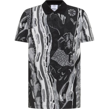 carlo colucci Carlo Colucci Shirt Eisath grijs / zwart / wit