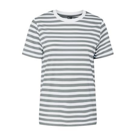 PIECES Shirt PCRIA grijs / wit