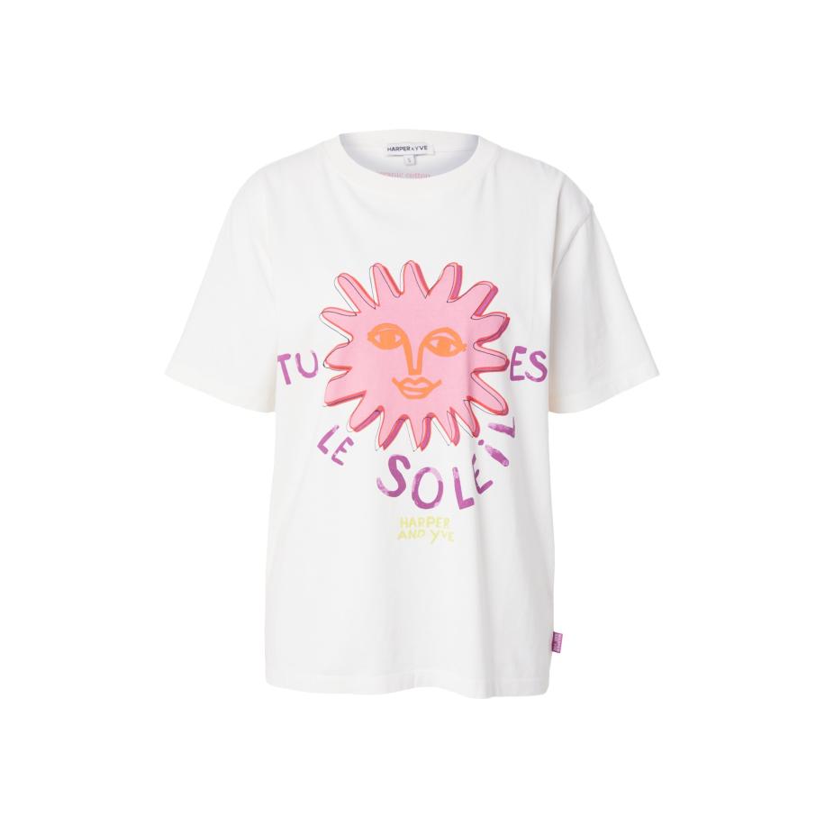 Harper & Yve Harper & Yve Shirt Le Soleil ecru / lila / oranje / rosa -