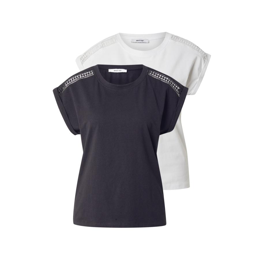 ABOUT YOU ABOUT YOU Shirt Elisa zwart / wit -