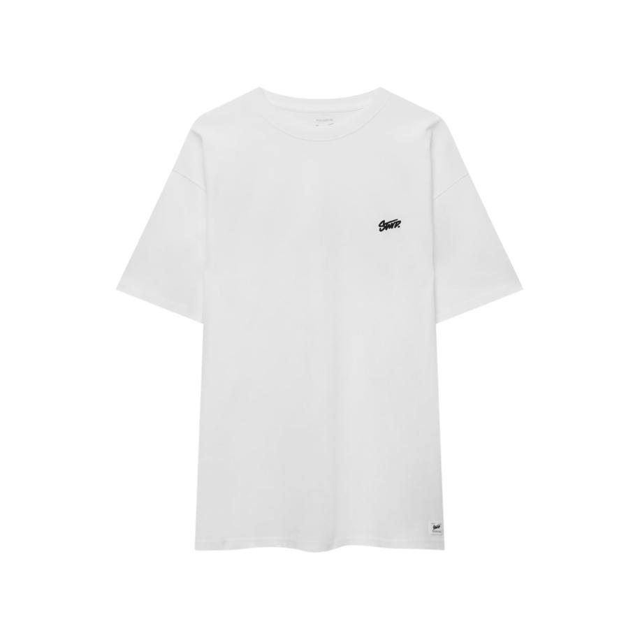 Pull&Bear Pull&Bear Shirt zwart / wit -