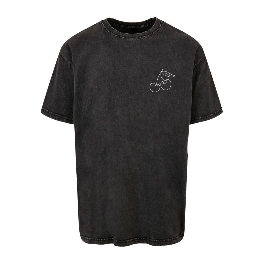 Merchcode Merchcode Shirt Cherry zwart / wit -