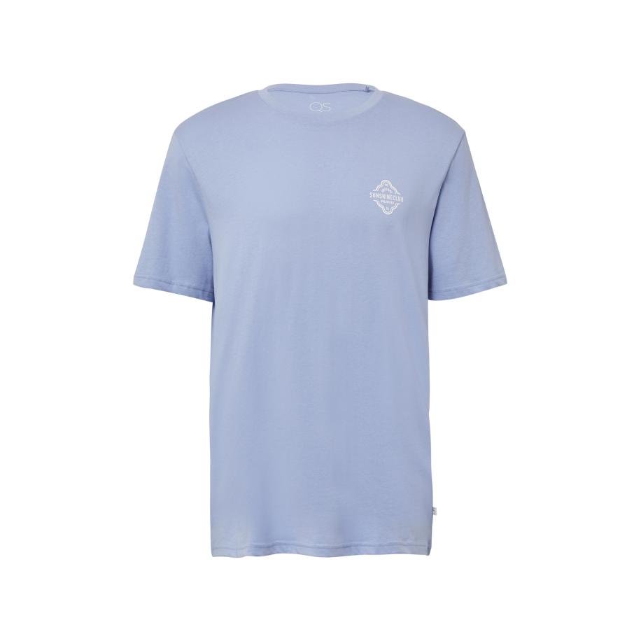 QS QS Shirt duifblauw / wit -