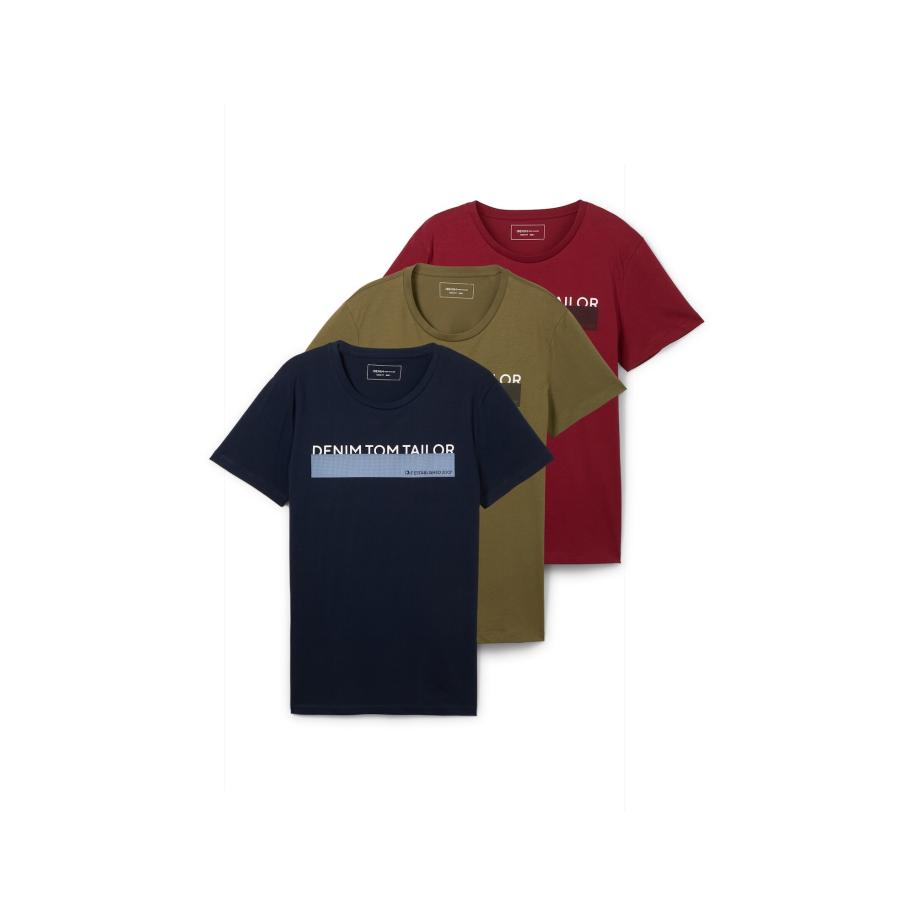 Tom Tailor TOM TAILOR DENIM Shirt navy / kaki / rood / wit -