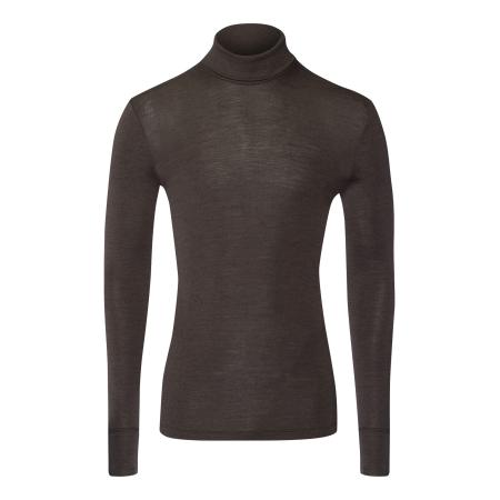 Hanro Hanro Onderhemd Woolen Silk donkerbruin / zwart