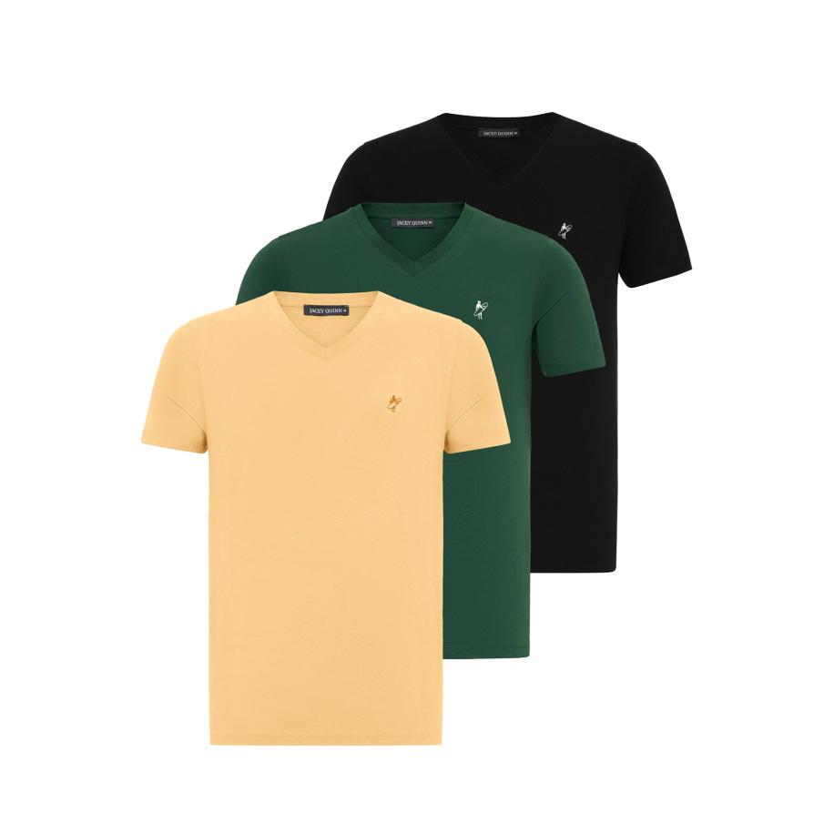 Jacey Quinn Jacey Quinn Shirt safraan / donkergroen / abrikoos / zwart / wit -