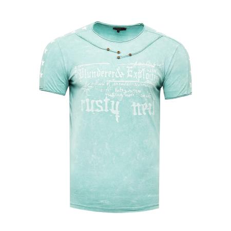 Rusty Neal Rusty Neal Shirt mintgroen / wit