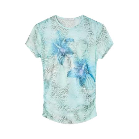 Bershka Bershka Shirt saffier / lichtblauw / lichtgeel